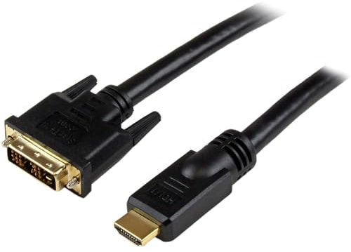 StarTech.com HDMIDVIMM20 Adaptador de Cable de vídeo 6,1 m HDMI DVI-D Negro - Adaptadores de Cable de vídeo (6,1 m, HDMI, DVI-D, Negro, Macho/Macho, 25 mm)