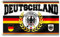 Alsino Deutschland Fanartikel Fan-Artikel Fußball WM EM Hut Brille Perücke Fahne Fußball Handball Länderspiel Damen Herren, Modell wählen:Fahne 150 x 90 cm