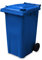 Yellowshield 240 Litre Wheelie Bin - Blue, Typically Used for Recycling Glass, Paper and Plastics, EN 840 standard, 590 (w) x 760 (d) x 1190 (h) mm