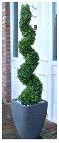 Best Artificial 120cm 4ft Boxwood Buxus Topiary Spiral Tree **UV Fade Protected**