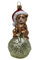 Hamburger Weihnachtskontor - Außergewöhnlicher Christbaumschmuck -Katze auf Wollknäuel grün