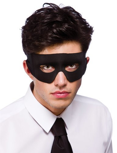 Wicked Costumes Adult Black Superhero/Bandit Mask Fancy Dress Accessory