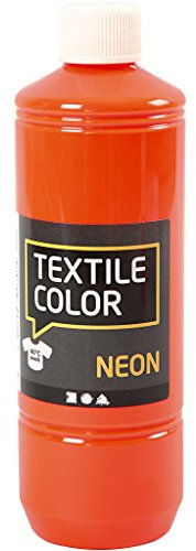 Creativ Company Tinte textil naranja neón, 500 ml