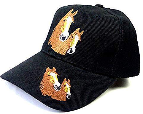 Evil Wear Kinder Pferde Reiter Cap Schwarz Universalgröße Design Aufgestickt Top Qualität