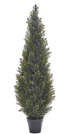 artplants.de Künstlicher Zeder, 125 Nadelbündel, grün, uv - sicher, 150cm