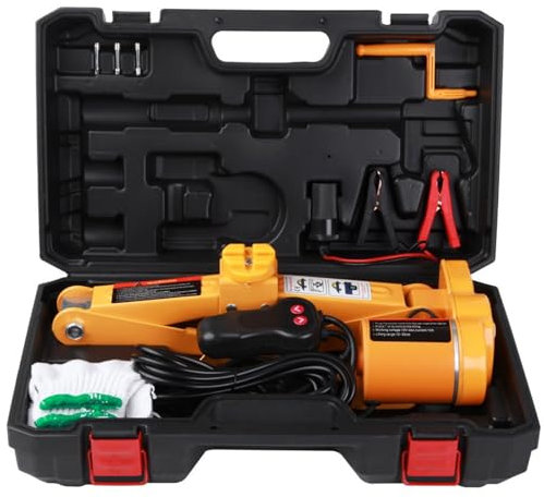 Cric elettrico per auto, 2 tonnellate, DC 12 V, tutto in uno, sollevatore automatico per veicoli, strumento di riparazione auto