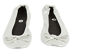 Wedding Mates Women's After Party roll up Shoes (6/7 UK, Silver)