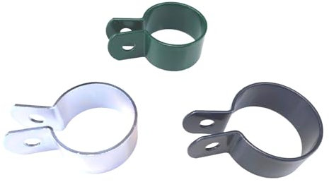 5 Stück Endschelle 42mm für Zaunstrebe/Pfosten Grün
