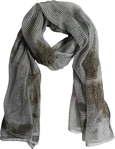 Tarnnetz Netzschal zur Tarnung Tarnschal Schal Taktisch Armee militärische Schal Netting zur Jagd Airsoft Wildtierfotografie 180 x 80 cm, als Halstuch Kopftuch Kopfabdeckung Bandana