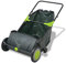 Tidyard Barredora de Jardín para Hierba Hojas y Ramas Pequeñas Ajustar Manualmente Nivel 112x66x78cm Negro y Verde 103L