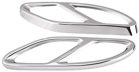 VOBOR Auspuffblenden Abdeckung,1 Paar Auto Edelstahl Auto Auspuffblende für Mercedes A B C E GLC Klasse W205 W213 W246 W247 W177 X253