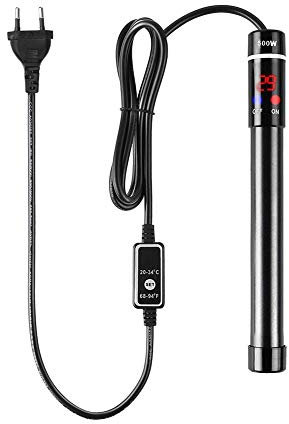 Angzhili Chauffage d'aquarium 50-500 W, affichage LED, thermostat submersible en titane avec thermostat externe (500 W)