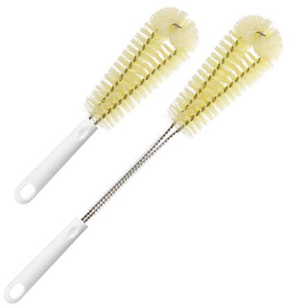 TAGVO 2 Pack Bottle Cleaning Brush, Home Bottle Cleaner Brush Kit for Washing Narrow Neck Beer, Baby Bottle, Wine Glass, Pipes, Hydro Flask Tumbler, Sinks, Flexible Kitchen Cleaning Brush