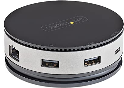 StarTech USB-C Mini Dock, 4K 60Hz HDMI DP or 1080p VGA, 75W PD, 3-Port Hub | Up to 60W laptop charging, 10in 24cm cable, iPad Pro Surface Pro 7, USB Powered, 2x USB-A 1x USB-C, Intel 11th Gen