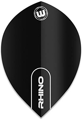 WINMAU Rhino Pear Schwarz Flights - 1 Satz pro Packung (Insgesamt 3 Flüge)