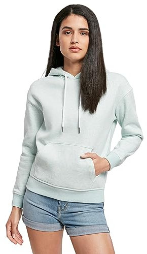 Urban Classics Damen Ladies Color Melange Hoody Kapuzenpullover, aqua melange, XXL