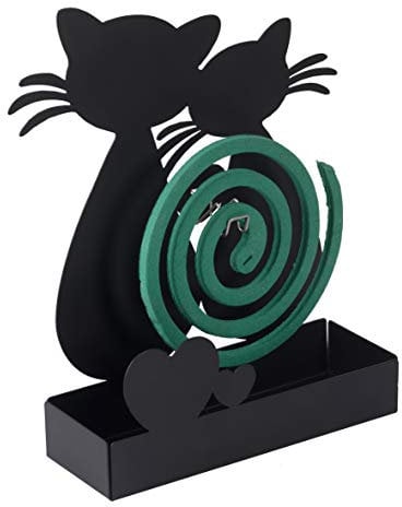 Baroni Porta Zampirone in Metallo Gatti Neri. Portazampirone da interno o da esterno 16X5X18cm