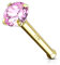 Tapsi´s Coolbodyart® Nasen Piercing Stud Stecker Gerade 14 K Echt-Gold mit Zirkonia 2mm