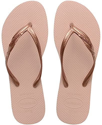 Havaianas – Fantasia, bequeme, strapazierfähige und elegante Flip-Flops, mit Metallic-Streifen und seitlicher Kreuzung, Damen 35/36 EU