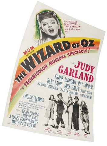Vintage The Wizard Of OZ Judy Garland Movie Poster 38 x 58 cm (380 x 580 mm)