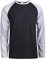 TOP PRO Herren-Baseball-T-Shirt, lange Ärmel, Raglan-Baumwolle, Baseball-T-Shirt, Heather Gray/Black, XL