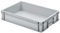 GREEN24 Eurobox Eurokiste 600x400x120mm - Industriequalität, lebensmittelecht, geschlossene Griffe, Farbe hellgrau