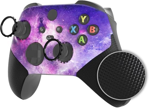 eXtremeRate ASR Version Redesigned Shell for Xbox Series X & S Controller - Performance Rubberized Grip, Anti Sticks Rubbing Rings - Custom Faceplate for Xbox Core Controller - Nebula Galaxy