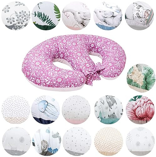 Stillkissen Zwillinge, Stillkissen XXL, Nursing pillow - Schwangerschaftskissen, Stillkissen groß, Stillhörnchen Baby - Multifunktionale Zwillingsstillkissen Purple Caramella