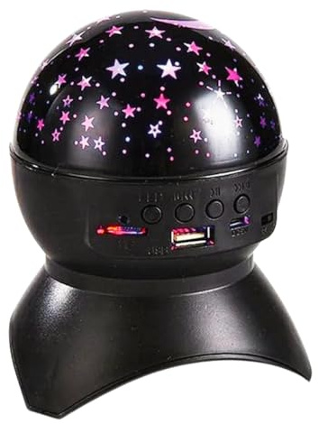 Lampada Proiettore di Stelle Soffitto Luce Notturna Rotante LED con Speaker Cassa Bluetooth USB Star Master