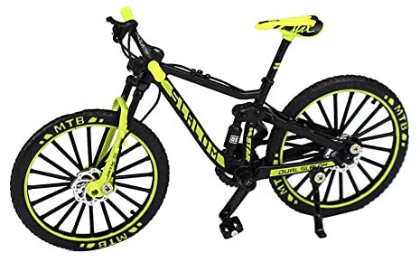 Mini 1:10 Alloy Fahrradmodell Metal Finger Mountainbike Downhill Bike Adult Collectible Kinderspielzeug,GrüN