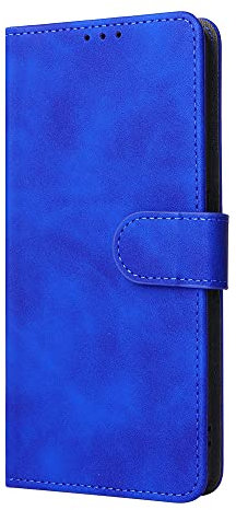 DESSEN Cover Per TCL 408/TCL 405/406, con Slot per Schede e Funzione di Supporto, Custodia in Pelle PU Premium Stile Portafoglio con Chiusura Magnetica. Blu