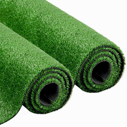 NINXANG Kunstrasen Kunstrasen Outdoor Kunstrasen Teppich für Terrasse 0,4 Zoll Florhöhe 2,7 m x 3,8 m Astro Rasen Gras Rolle Teppich Indoor für Schlafzimmer Kunstrasen Teppich für Haustiere