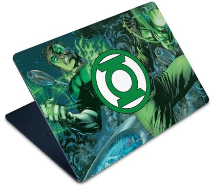 Head Case Designs Offizielle Green Lantern DC Comics Logo Comic Buch Umschlag Vinyl Haut Aufkleber Abziehbild Abdeckung kompatibel mit Apple MacBook Air 15 M2 2023