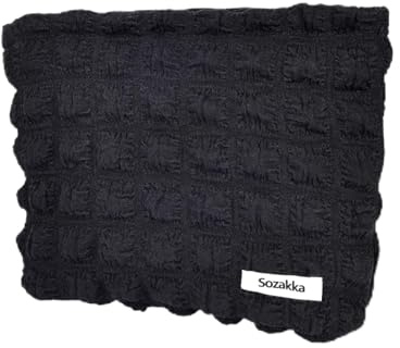 Fycyko Petite Pochette Maquillage Trousse de Maquillage Tissu Sac à Cosmétiques à Glissière Sacs à Main Portables pour Femmes Trousse de Toilette Voyage pour Port Quotidien Stockage - Noir