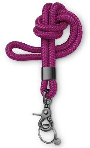 Dinalu, Schlüssel-Band, Schlüssel-Kette mit Karabiner mit schwarzem Metall, Universalkette für Schlüsselbund, Schlüssel-Anhänger-lang, Neck Lanyard yummy berry