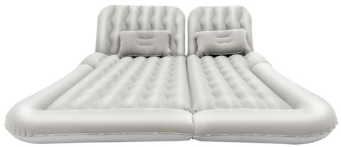 FUNYSF Auto Luftmatratze SUV Camping Bett Combo Portable Bett, abnehmbare aufblasbare Matratze für Reisen Camping Outdoor-Aktivität, mit 2 Kissen und Inflator (Gray)
