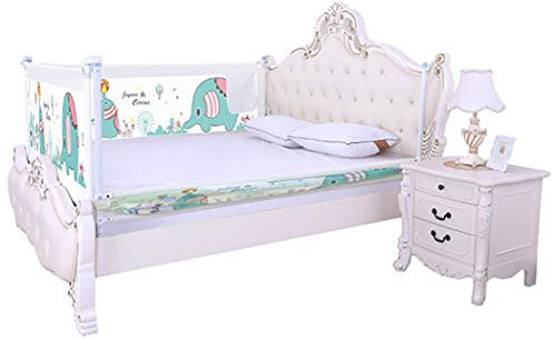83 cm extra hoher Zaun, Kinderzimmerbettwäsche, herunterklappbar, faltbar, für Kinder, Zwillings-, Doppel-, volle Größe, Queen-Size-, King-Size-Bett (Farbe: Beige, Größe: 150 cm-1 Stück)