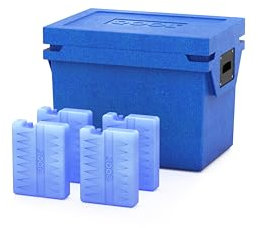 QOOL Kühlbox M | 27L | Made in Germany | blau | Hightech Kühlbox ohne Strom | Bis zu 10 Tagen autark | kühlen oder gefrieren | 10 Jahre Garantie (Box M | cool)
