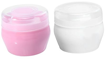 GREENADSCAPE 2sätze Body Puderquaste Aus Leere Puderbox Behälter Für Babypuder Talkumpuderbehälter Mit Quaste Reisebox Für Babyparty