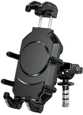Motorcycle Phone Holder With Vibration Dampener High-Speed Secure Lock Anti-Theft Handlebar Cellphone Holder For 5.4-7.2'' Motorcycle Navigation Bracket(Fork Stem)