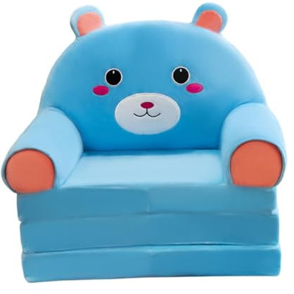 Baoblaze Klappbares Schlafsofa, Schlafsessel mit Reißverschluss, Freizeit-Lounge-Couch, umwandelbarer Sessel für Kindergarten, Schlafzimmer, Wohnzimmer, Bär