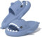 Merking Ciabatte Squalo Estive Mare Open Toe Donna Uomo Ultra Morbide Antiscivolo Sandali da Spiaggia e Piscina a Punta Aperta Shark Slides Slippers XZ8771-Blue-EU40-41