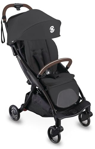 GLOBBER STROLL LITE Kinderwagen – Baby Stroller bis 22 kg - Buggy klein zusammenklappbar - Reisebuggy mit Sonnenschutz – Kinder von 0-4 Jahre - Schwarz