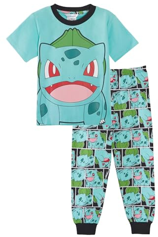 Pokemon Kids Teens Pyjamas Boys Girls Short Sleeved T-Shirt with Full Length Bottoms Pjs