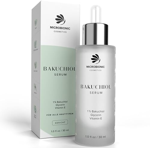 Bakuchiol Serum by MICROBIONIC | sanfte Anti-Aging Pflege mit 1% Bakuchiol, Hyaluronsäure & Glycerin | glättet & beruhigt die Haut | ideal bei empfindlicher Haut | vegan & parfümfrei