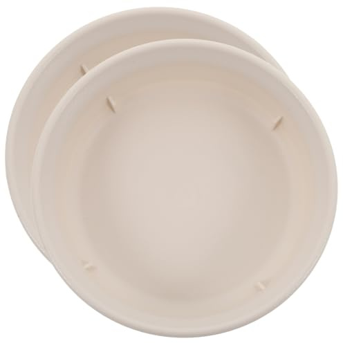 UKCOCO 2 Pezzi Sottovasi in per Piante Vassoi Tondi Resistenti e Antigoccia Sottovasi per Fioriere da Base Profonda per Protezione Pavimenti