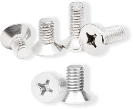 Targonix Door Handle Grub Screws M3.5 M4 304 Stainless Steel Phillips Head Cross Slot Flat Round Screws for Furniture and Home Repairs