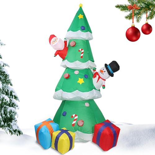 Infondabili leggeri 'albero di Natale - 240x110cm si di alberi giganti, albero di Natale decorazione di cortile, decorazione della luce esterna di neve | Costume gonfiabile per giardino,