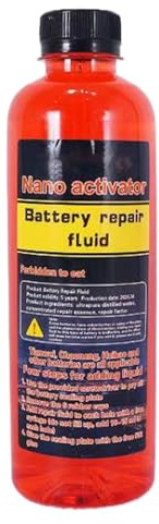 Recharge d'électrolyte pour batterie de voiture - 500 ml d'eau distillée déionisée - Liquide de réparation, stabilisateur, unités d'alimentation plomb-acide - Solution de récupération de charge