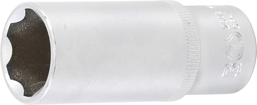 BGS 2609 | Steckschlüssel-Einsatz Super Lock, tief | SW 19 mm | Antrieb Innenvierkant 10 mm (3/8) | Länge 63 mm | Chrom-Vanadium-Stahl | verchromt, matt | mit Rändelung